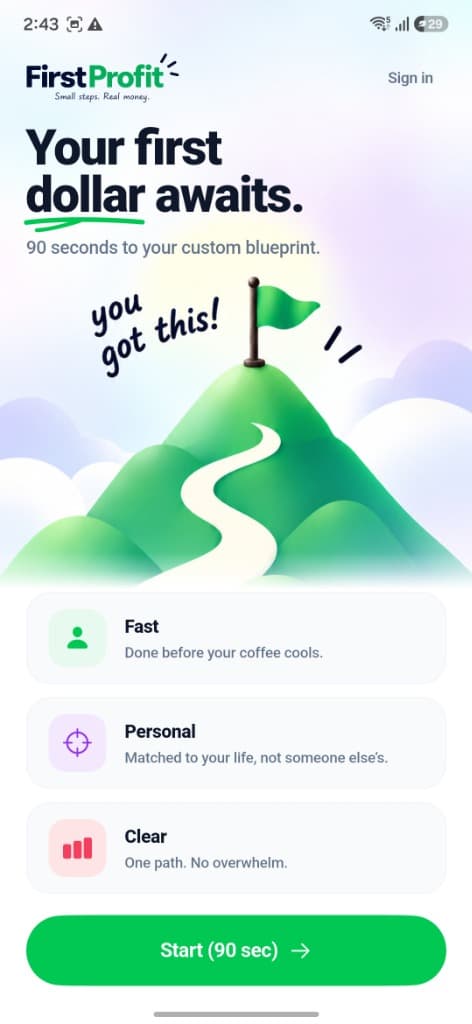 FirstProfit App Onboarding